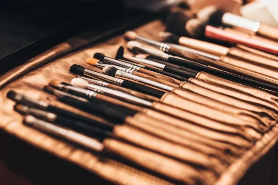 Set of make-up brushes